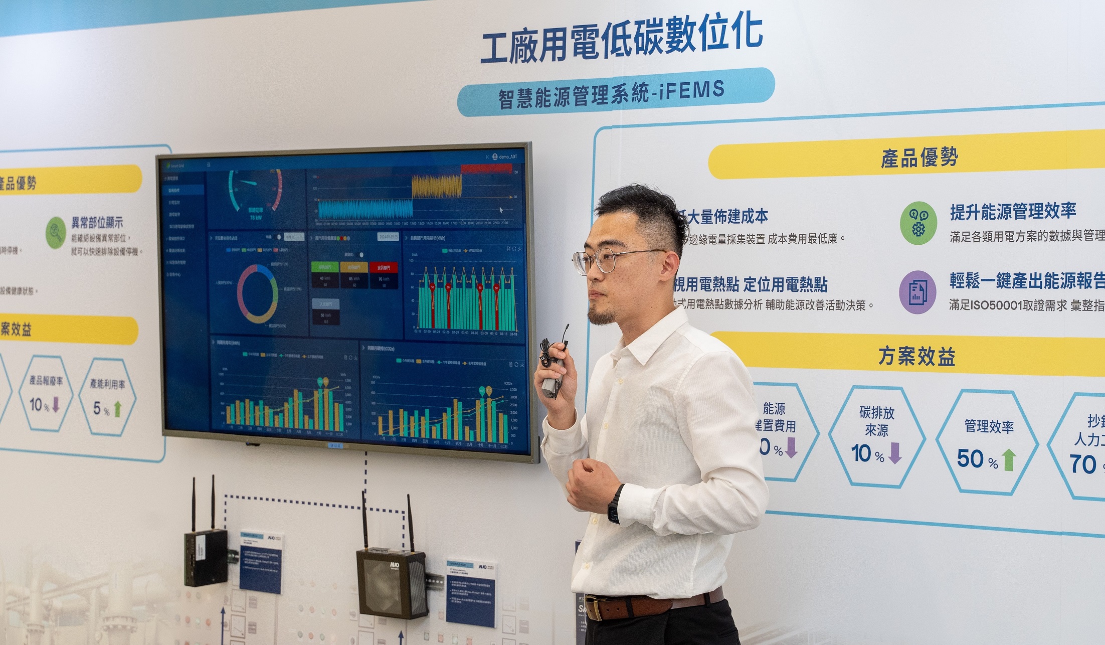 以协助企业布局智能制造见长的beats365数位，今年展出智能管理系统，已导入多元产业应用，能有效降低人力、提升管理效率